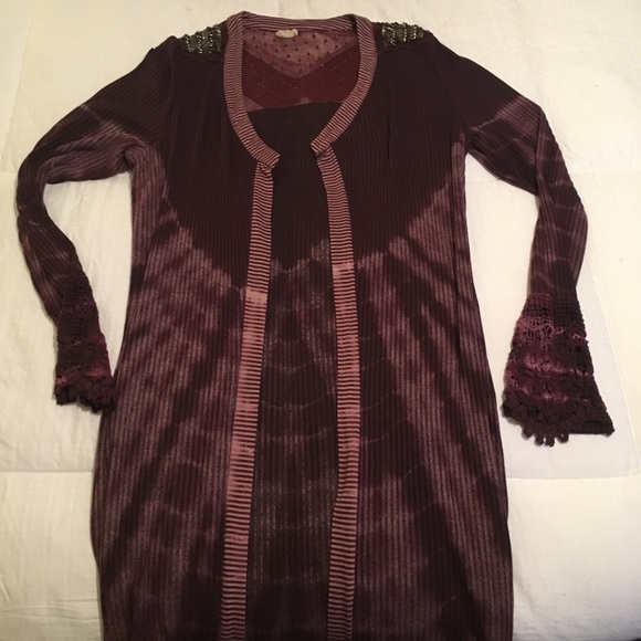 Tie dye duster with beautiful beading! - Picture 1 of 8